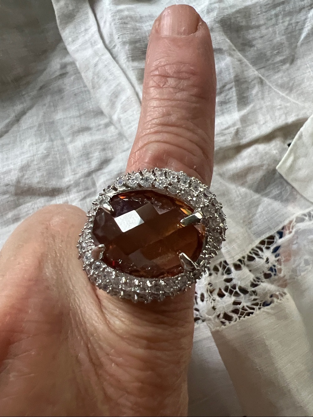 Vintage casanova cocktail ring size 6.25